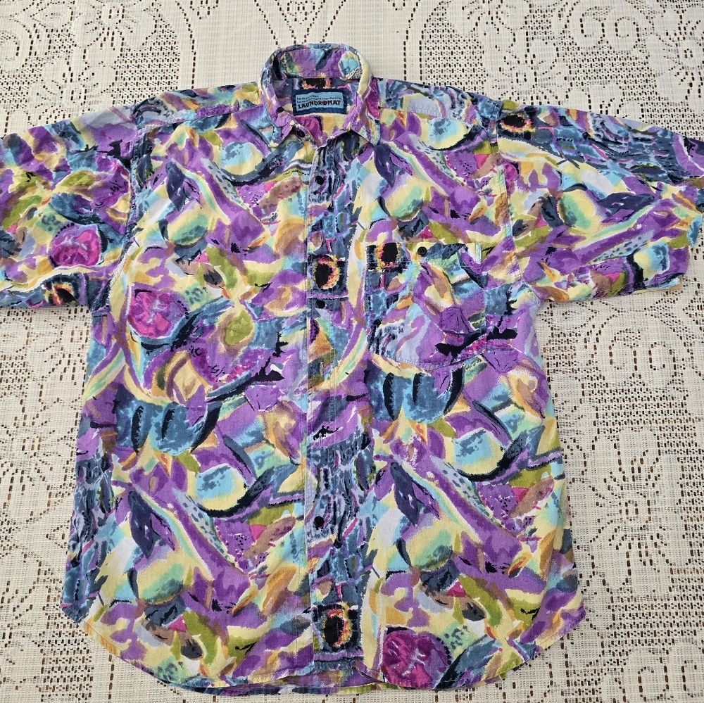LAUNDROMAT Multicolor Abstract Men's Shirt